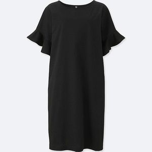 UNIQLO Women's Mercerized Cotton Frill Dress